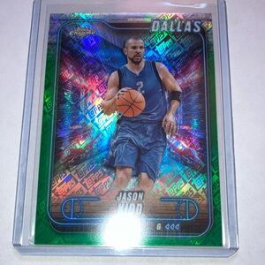 2025 Topps Chrome Jason Kidd Dallas Mavericks Green Holo Basketball Card NM+
